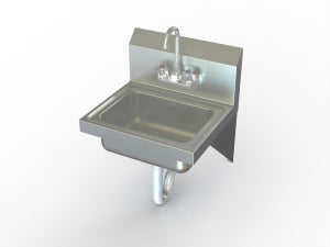 Aero Manufacturing Stainless Steel Sinks - Stainless Steel Hand Sink, Faucet, P-Trap, Overflow - HSD