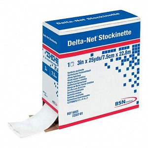 BSN Medical Delta-Net Orthopedic Synthetic Stockinette - Delta-Net Orthopedic Synthetic Stockinette, White, 3" x 25 yd. - 6863