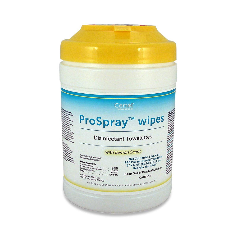 Certol ProSpray Wipes - ProSpray Disinfectant Wipes, Canister - PSWC-1