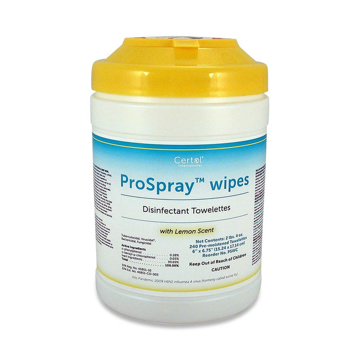 Certol ProSpray Wipes - ProSpray Disinfectant Wipes, Canister - PSWC-1