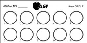 Arlington Scientific Well Test Cards - TEST, CARD, RPR, 18MM, 10 WELL, 300 CS - 987010