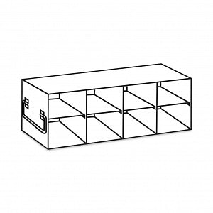 Argos 3.75" Upright Freezer Racks - PolarSafe Upright Freezer Rack for Large 3.75" H Boxes, 4x2 Array - RFL42375A