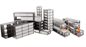 Argos Technologies Racks for 15 and 50 mL Tube Boxes - Upright Freezer Rack for 15 and 50 mL Centrifuge Tube Boxes, 4 x 2 Configuration for 8 Boxes - RLB42A