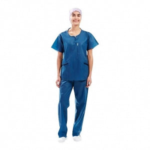 Molnlycke BARRIER Disposable Extra Comfort Scrub Pants - BARRIER Disposable Extra Comfort Scrub Pants, Blue, Size XS - 21700