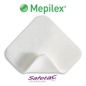 Molnlycke Mepilex Soft Foam Dressings - Mepilex Self-Adherent Soft Silicone and Absorbent Foam Dressing, 8" x 8" (20 x 20 cm) - 294499