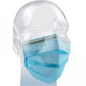 Molnlycke Healthcare Face Masks - Medical Face Mask with Tie-Band, Blue - 42301