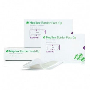 Molnlycke Healthcare Mepilex Border Ag Antimicrobial Dressings - Mepilex Border Ag Antimicrobial Dressings, 4" x 14 - 498650