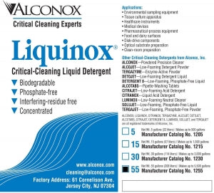 Alconox, Liquinox Detergent - LIQUINOX , 55 GALLON - 1255