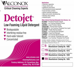 Alconox, Detojet Detergents - DETOJET , 55 GALLON - 1655