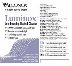 Alconox, Luminox Detergents - LUMINOX , 55 GALLON - 1955