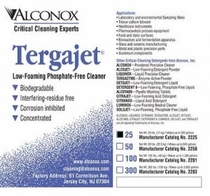 Alconox, Inc Tergajet Detergents - Tergajet Low-Foaming Phosphate-Free Powdered Detergent, 25 lb. - 2225