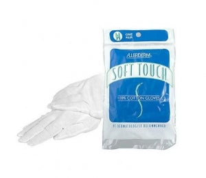 Allerderm Laboratories Cotton Glove Liners - Cotton Glove Liner, White, Size L - AL1113P