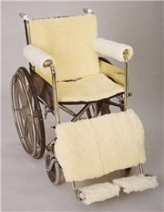 Alimed Synthetic Sheepskin Wheelchair Footrest Pad - Synthetic Sheepskin Wheelchair Footrest Pad - 703040