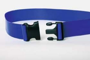 AliMed Wipeable Gait Belts - Wipeable Gait Belt with Plastic Buckle, Blue - 711029