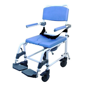 Alimed Healthline EZee Life Self-Propelled Aluminum Shower Commode - Self-Propelled Shower Commode, 20" Seat - 713400