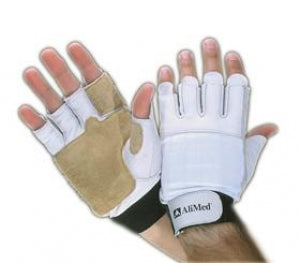 AliMed Lighter Duty T-Foam Impact Mitts - Lighter Duty T-Foam Impact Kidskin Glove, Size L - 73214