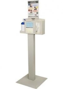 Bowman Manufacturing Company, Inc. Bowman Hygiene Station Sign Holders - Vertical Educational Sign Holder for Respiratory Hygiene Flu Station - MP-070