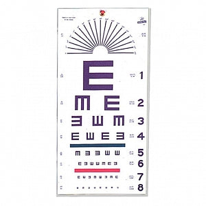 AliMed Snellen Eye Test Charts - Tumbling E Eye Chart, 22" x 11" - 98EYE3-1