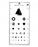 AliMed Snellen Eye Test Charts - Kindergarten Eye Chart, 22" x 11" - 98EYE4-1