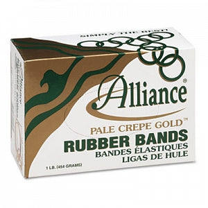 Alliance Sterling Rubber Bands - Pale Crepe Gold 3.5" x 0.06" Size 19 Rubber Bands - 20195