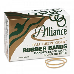 Alliance Sterling Rubber Bands - Pale Crepe Gold 3.5" x 0.06" Size 19 Rubber Bands - 20195