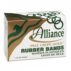 Alliance Sterling Rubber Bands - Pale Crepe Gold 3.5" x 0.13" Size 33 Rubber Bands - 20335