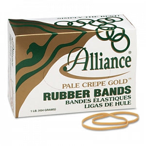 Alliance Sterling Rubber Bands - Pale Crepe Gold 3.5" x 0.13" Size 33 Rubber Bands - 20335