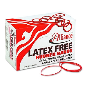 Alliance Rubber Rubber bands - Non-Latex Rubber Bands, Size 19, Orange, 3-1/2" x 1/16", 1, 440 Bands/1-lb. Box - 37196