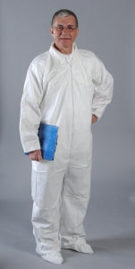 Alpha Pro Tech ComforTech Critical Cover Coveralls - White Coveralls, Elastic Wrist / Ankle, Aquatrak Boots, Size 2XL - CV-J4832-5