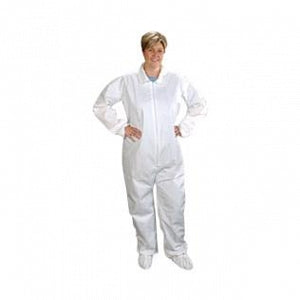 Alpha Pro Tech ComforTech Critical Cover Coveralls - White Coveralls, Elastic Wrist / Ankle, Aquatrak Boots, Size 5XL - CV-J4832-8