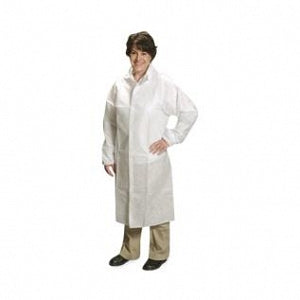 Alpha Pro Tech Critical Cover AlphaGuard Frocks - Snap Collar Frock, Snap Close, White, Size S - FK-32122-1