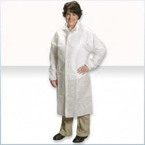 Alpha Pro Tech Critical Cover AlphaGuard Frocks - Snap Collar Frock, Snap Close, White, Size XL - FK-32122-4