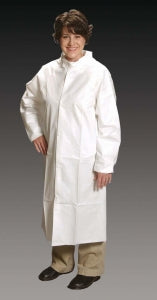 Alpha Pro Tech Critical Cover ComforTech Frocks - Snap Collar Frock, Snap Close, White, Size S - FK-J2121-1