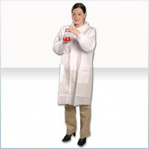 Alpha Pro Tech Critical Cover AlphaGuard Lab Coats - LAB COAT, KNIT WRST, 3 PCKTS, BLU, L - LC-31632-3