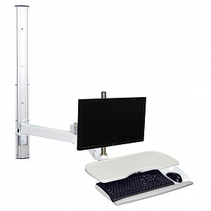 Altus Reach Wall-Mounted Technology Workstations - WORKSTATION, RECH, SWVL, LCD, 48", W / TRCK, EXT - RCLS-48-WKS-EX