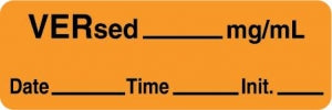 Centurion Centurion Anesthesia Syringe Labels - Versed Orange mg / mL Tape - ALX140