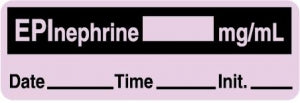 Centurion Centurion Anesthesia Syringe Labels - Epinephrine Lavender mg / mL Tape - ALX24