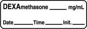 Centurion Centurion Anesthesia Syringe Labels - Dexamethasone White mg / mL Tape - ALX548