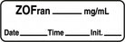 Centurion Centurion Anesthesia Syringe Labels - Zofran White mg / mL Tape - ALX742