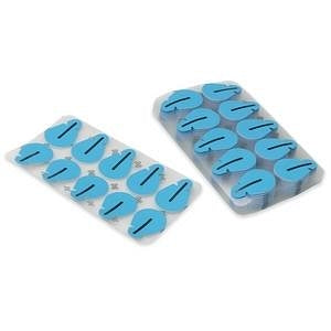 Ambu BlueSensor Electrodes - Blue Sensor SU Electrode, Tab Connector, Wet Gel, Polymer Backing, Resting, 49 mm x 33 mm, 100 Units / Pack - SU-00-C