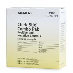 Siemens Chek-Stix Urinalysis Positive Control Strips - Chek-Stix Urinalysis Test Strip, Positive / Negative Combo - 1364