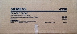 Siemens Clinitek and DCA Vantage Analyzer Accessories - Clinitek Printer Paper for Clinitek 200 Plus - 4398