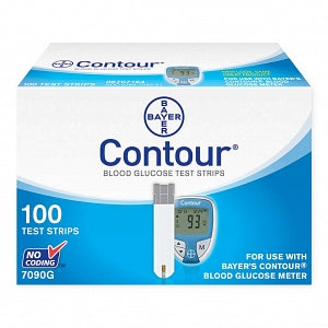 Ascensia Contour Blood Glucose System - Contour Blood Glucose Test Strips - 7090G