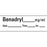 Anesthesia Tape With Date, Time, And Initial Removable Benadryl Mg/Ml 1" Core 1/2" X 500" Imprints White 333 500 Inches Per Roll