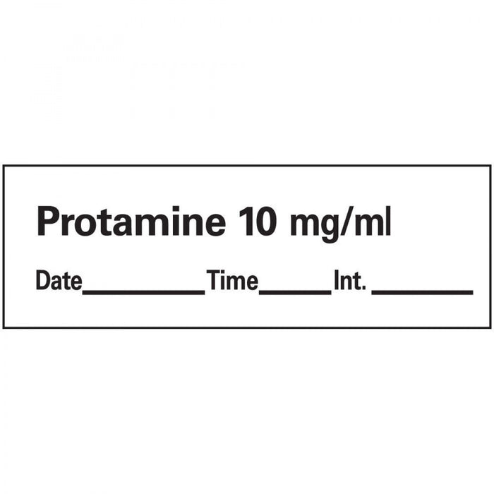 Anesthesia Tape With Date, Time, And Initial Removable Protamine 1"0 Mg/Ml 1 Core 1/2" X 500" Imprints White 333 500 Inches Per Roll