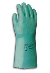 Ansell Edmont Sol-Knit Nitrile Gloves - Sol-Knit Nitrile Gloves Gauntlet, 14", Size 9.0 - 217806