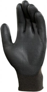 Ansell Edmont SensiLite 48-101 Knit Coated Gloves - SensiLite Powder-Free 48-101 Knit Coated Gloves, 8"-10" Cuff, Black, Size 9.0 - 48-101-9