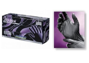 Adenna Shadow Nitrile Powder Free Exam Gloves - Powder-Free Nitrile Exam Gloves, Black, Size L - SHD936