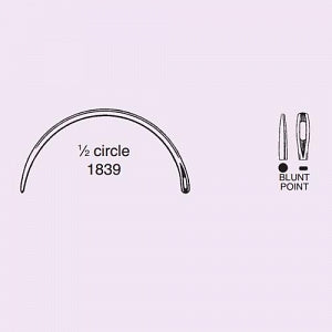 Anchor Products Kidney Needles - Kidney Needle, 1/2 Circle, Blunt Point - 1839DC