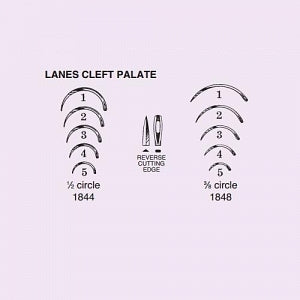 Anchor Products Lanes Cleft Palate Needles - Lanes Cleft Palate Needle, 1/2 Circle, Size 4 - 1844-4DC